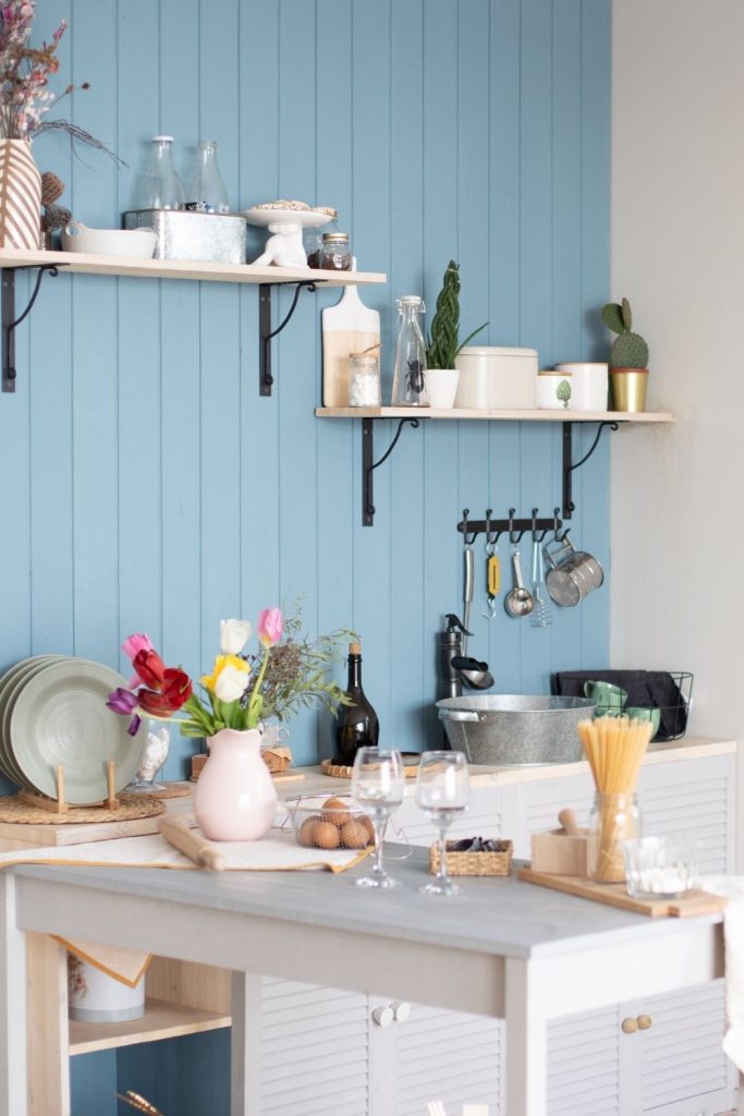 Floating Shelves | Small Kitchen Layouts | small kitchen design | tiny kitchen ideas